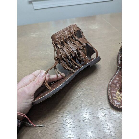 Sam Edelman Griffen Sandals women's size 6 black leather Bohemian Gladiator - Picture 6 of 9